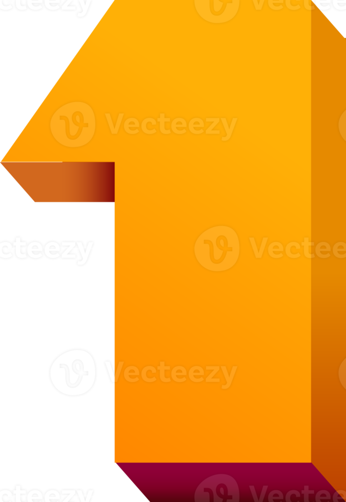 3D number alphabet text png