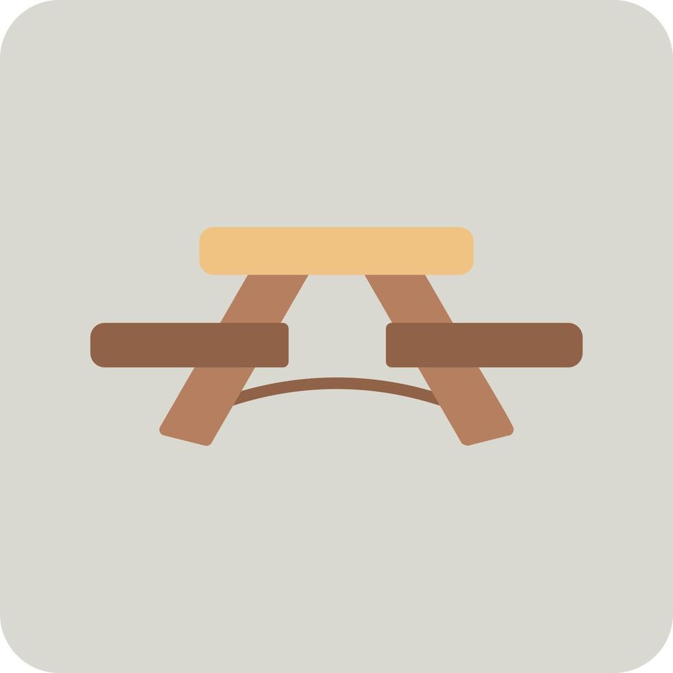 Picnic Table Vector Icon