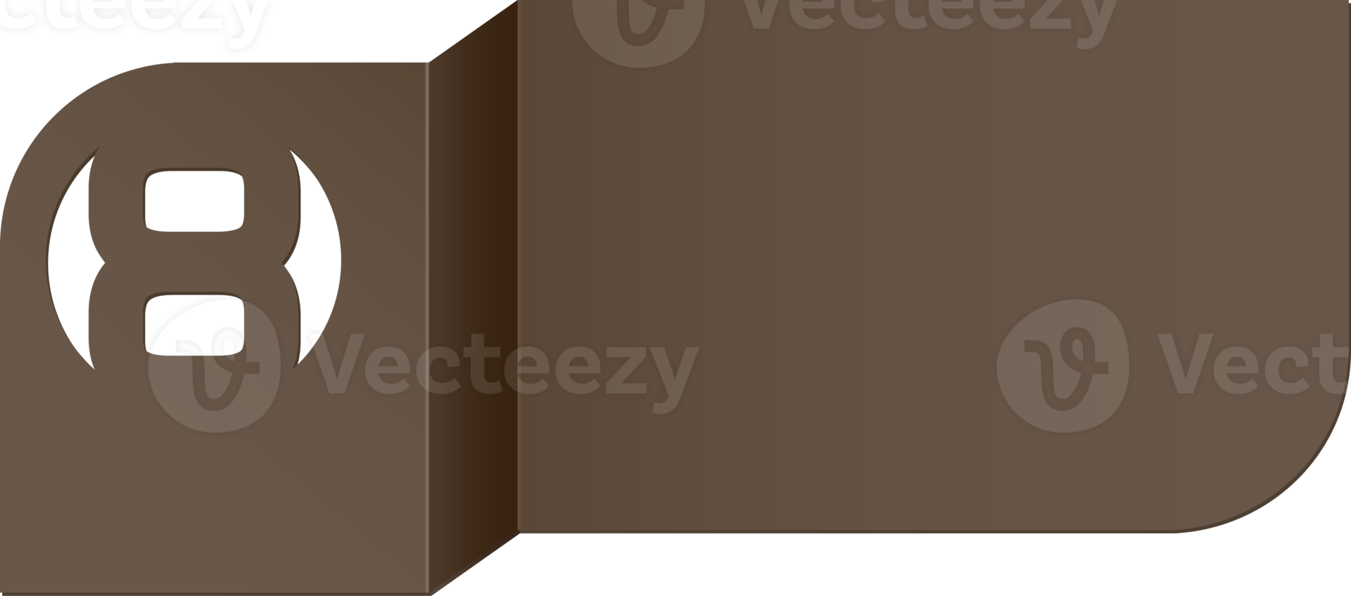 origami number element banner background png