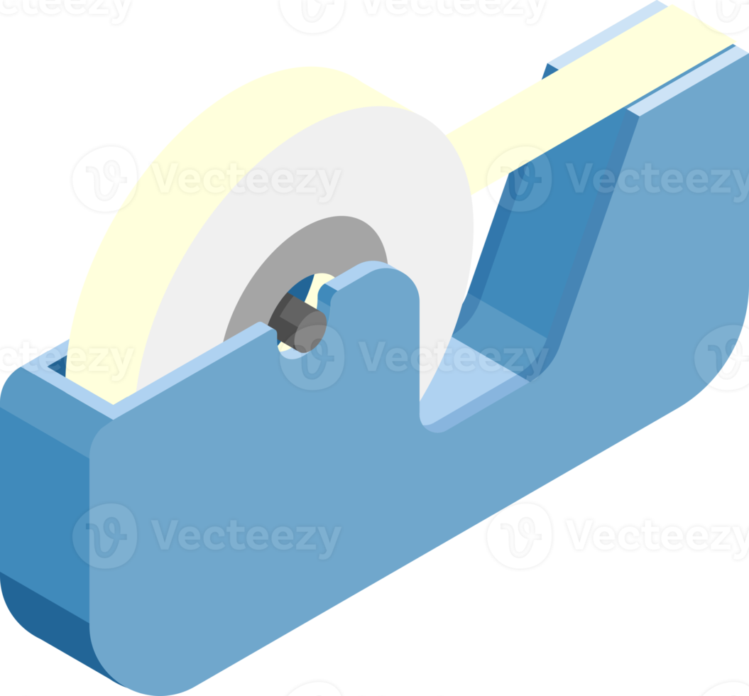 Scotch tape isometric flat color png