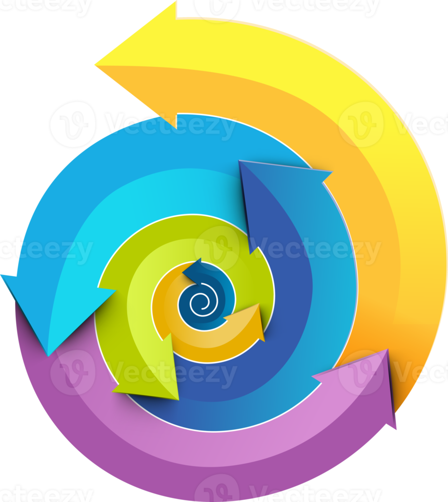 arrow circle infographic template png