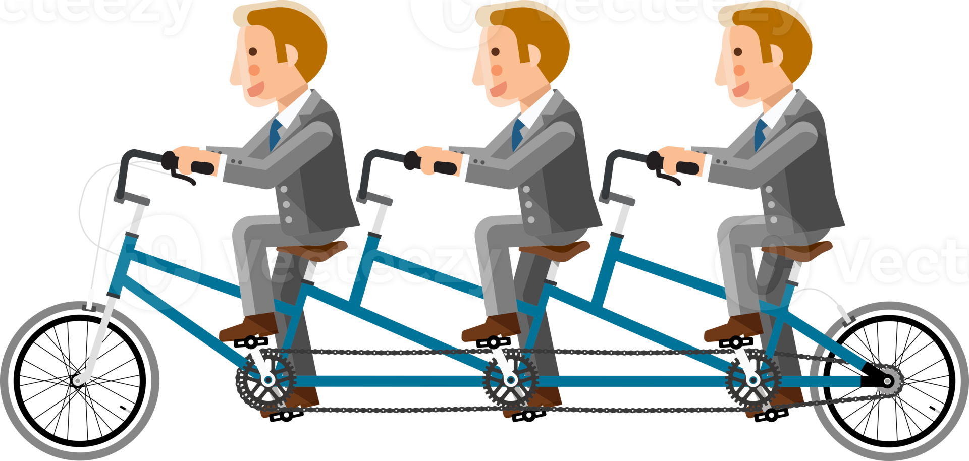 Businessman riding a long bicycle png