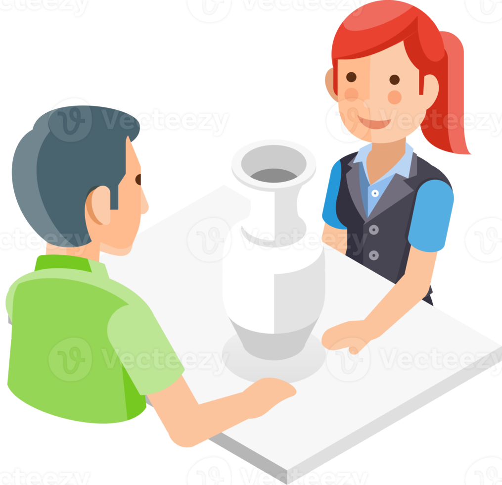 Delivery service isometric flat color png