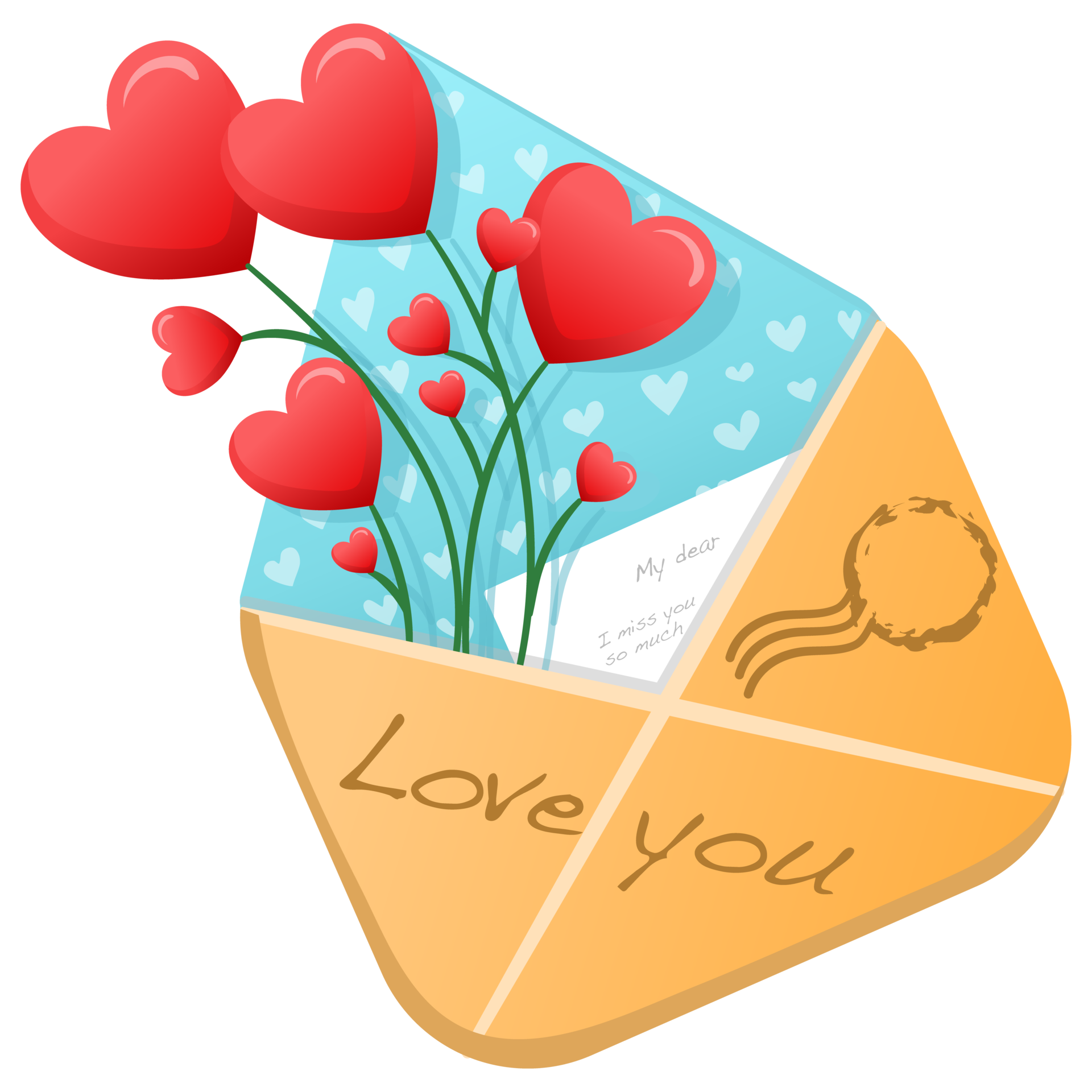 Carte De Voeux Avec Enveloppe. Message D'amour. Lettre D'amour Pour  Valentinday Pour Poster Imprimer Carte De Vacances. Illustration de Vecteur  - Illustration du correspondance, fond: 238116796