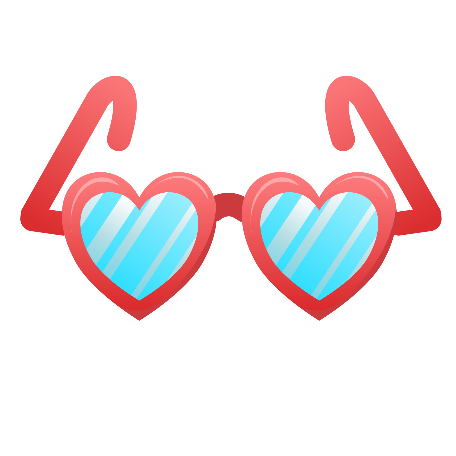 red frame heart glasses for valentine's day 19013824 PNG