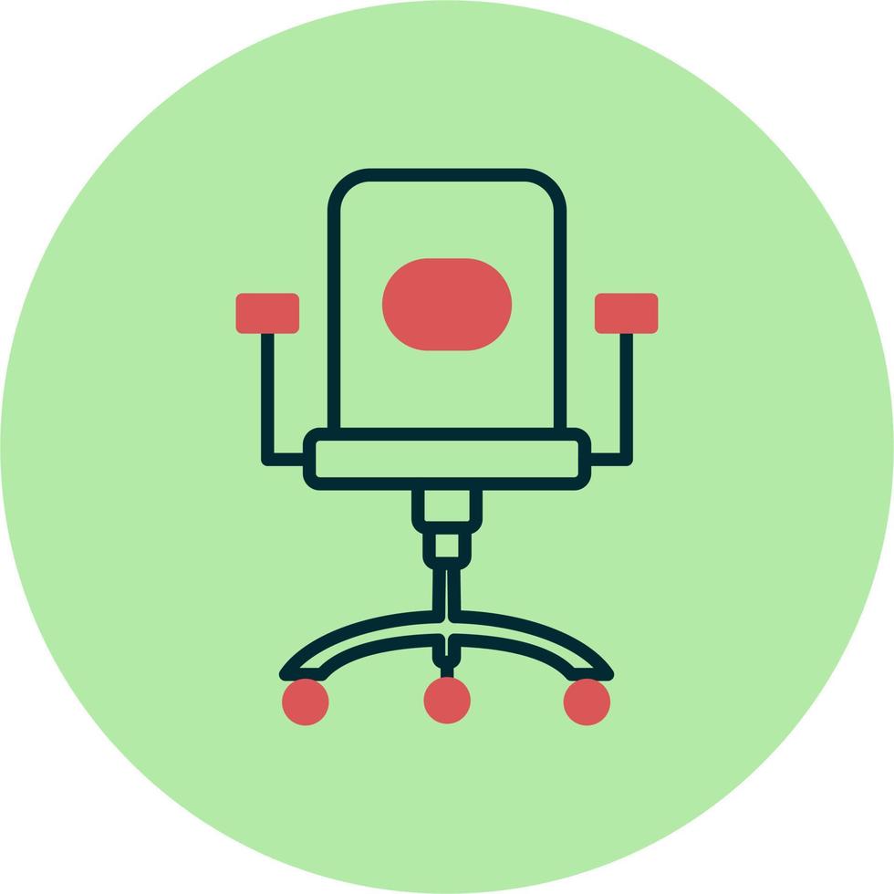 icono de vector de silla de oficina