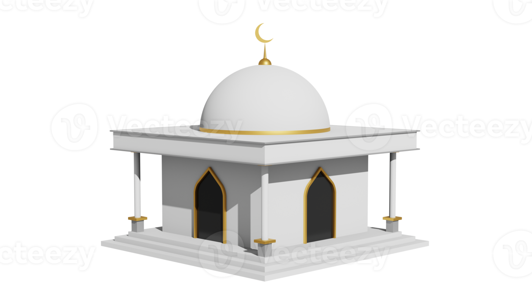 3D-Rendering Moschee Ramadan Kareem png