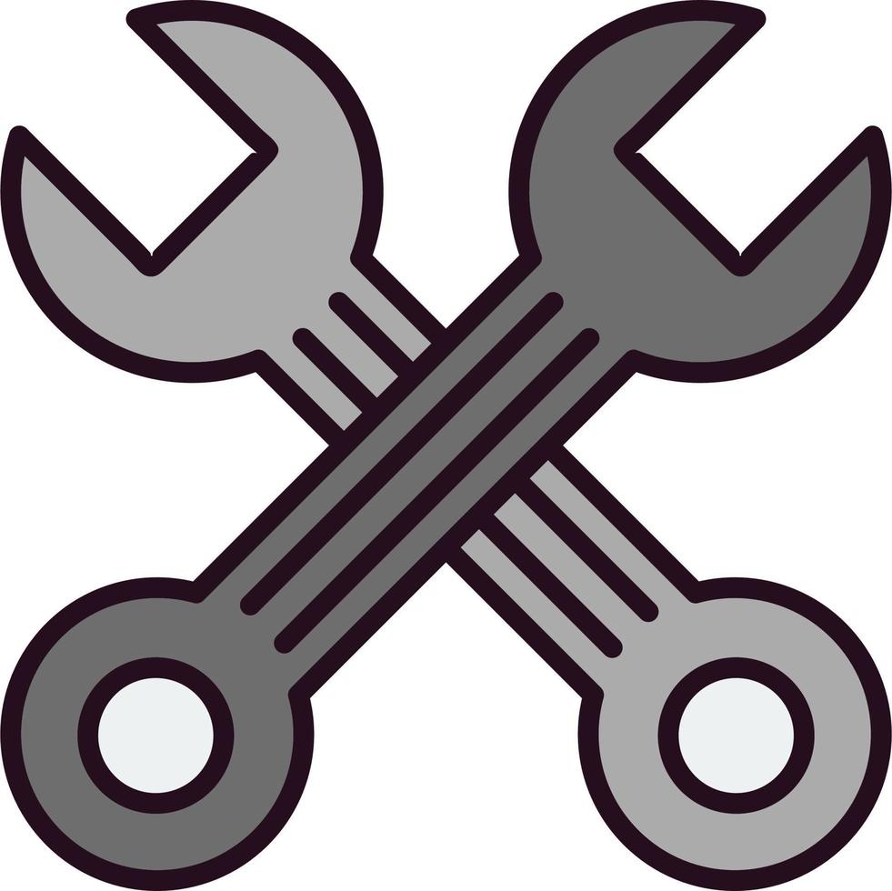 icono de llave inglesa vector