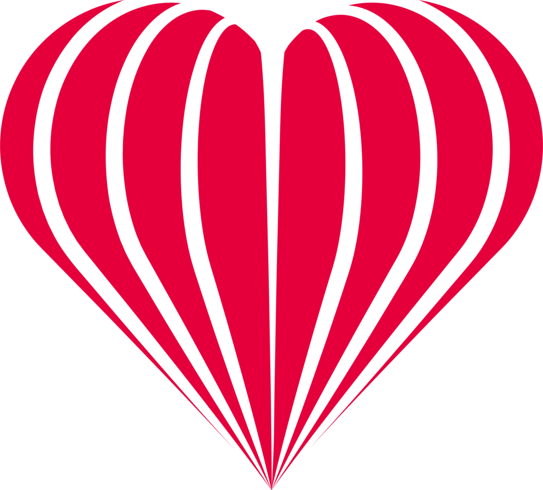 PNG heart icon, stylized illustration with transparent background