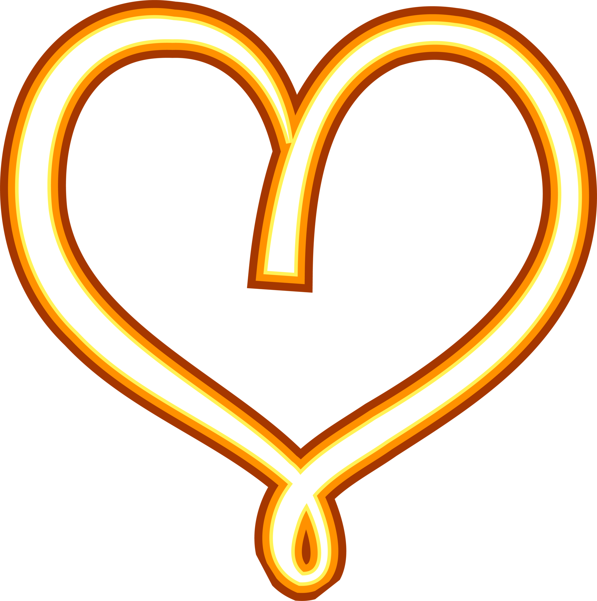 Vibrant PNG neon heart. Glowing colorful neon light in heart shape