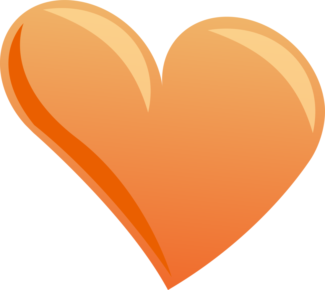 PNG heart icon, stylized illustration with transparent background