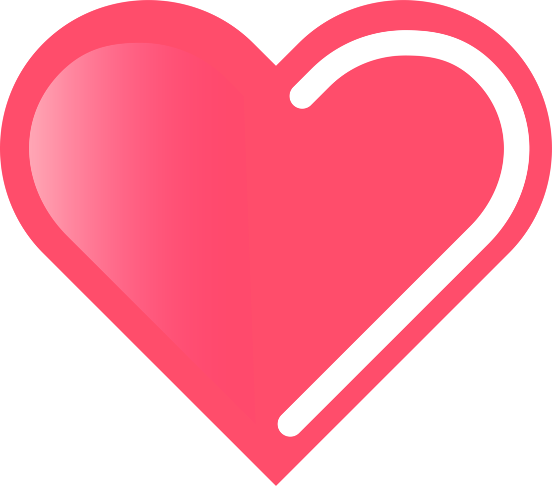 PNG heart icon, stylized illustration with transparent background