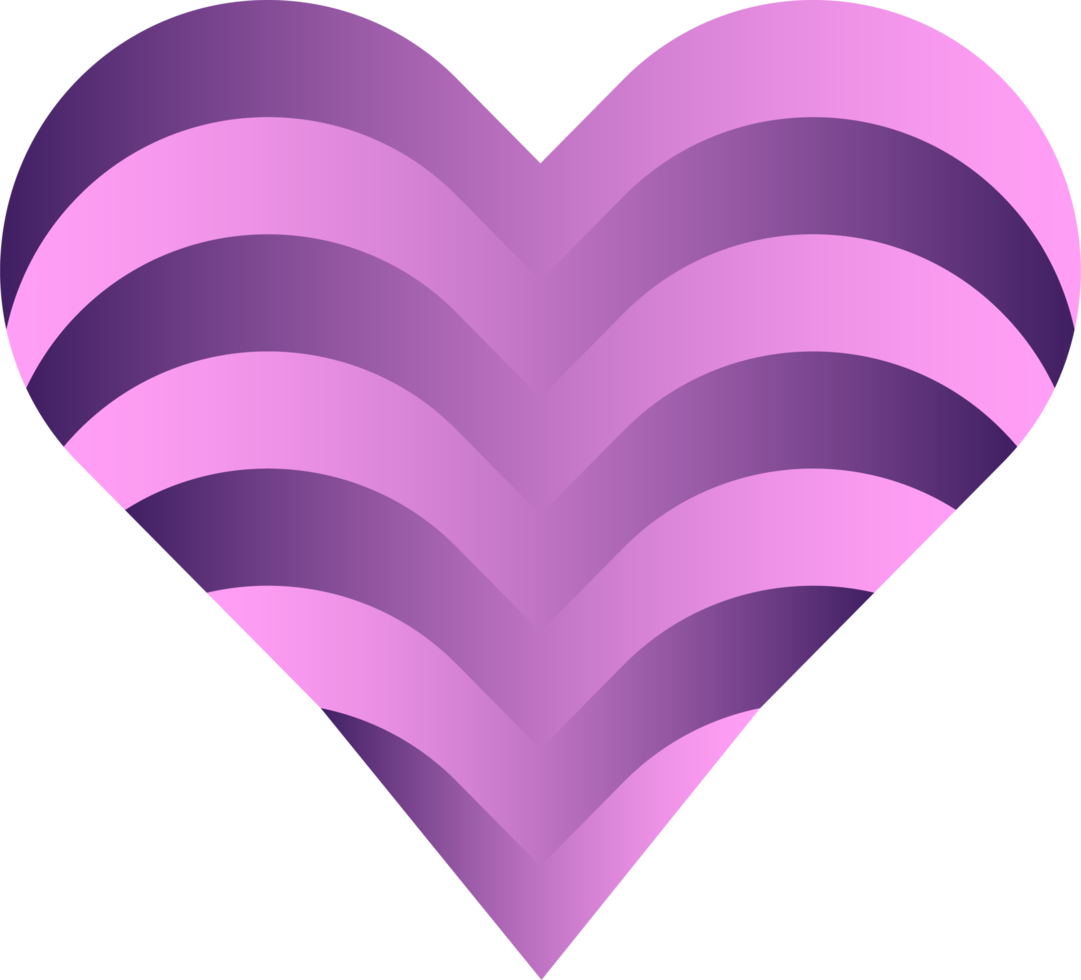 PNG heart icon, stylized illustration with transparent background