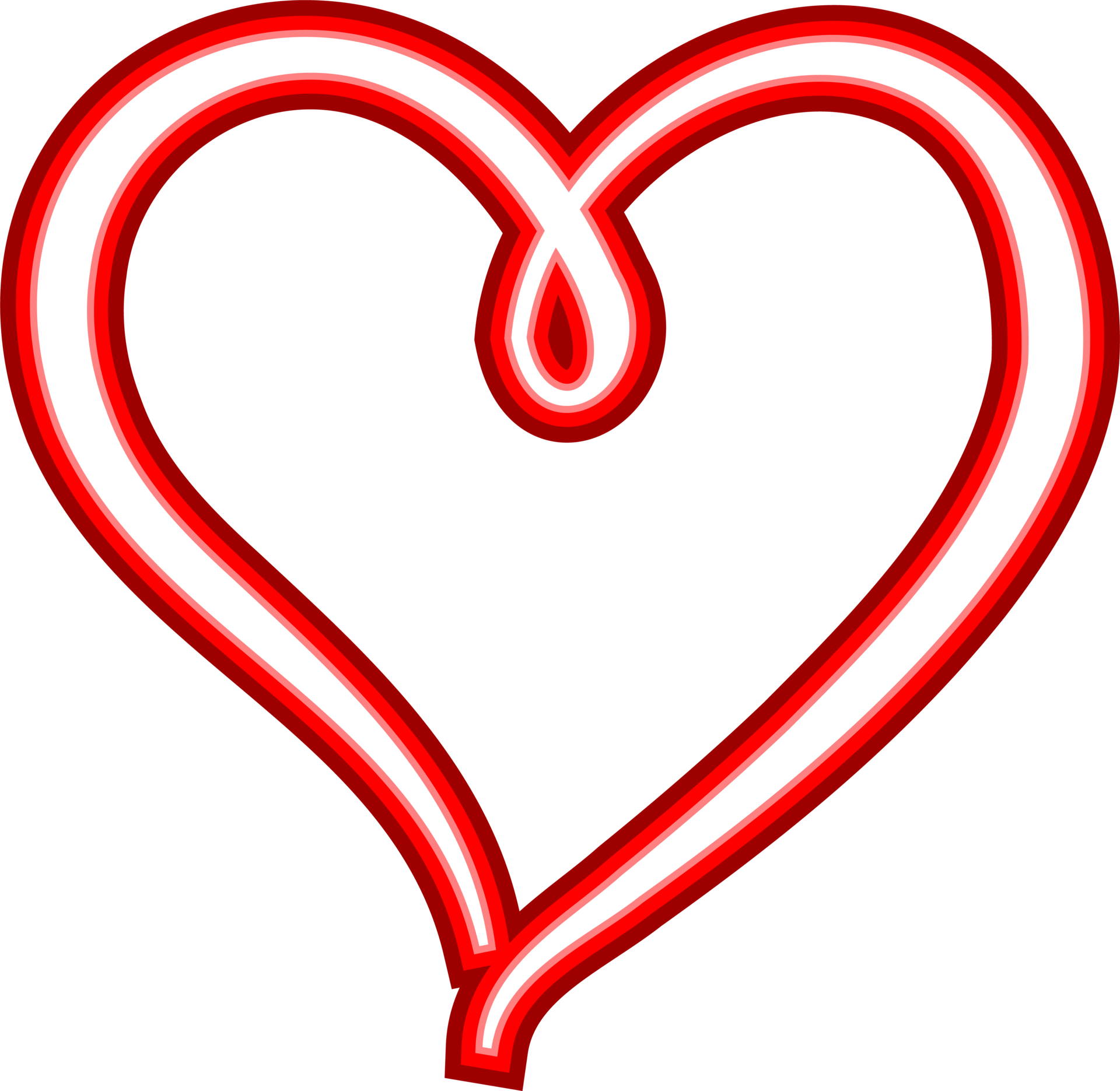 png vibrante corazón de neón. luz de neón de colores brillantes en