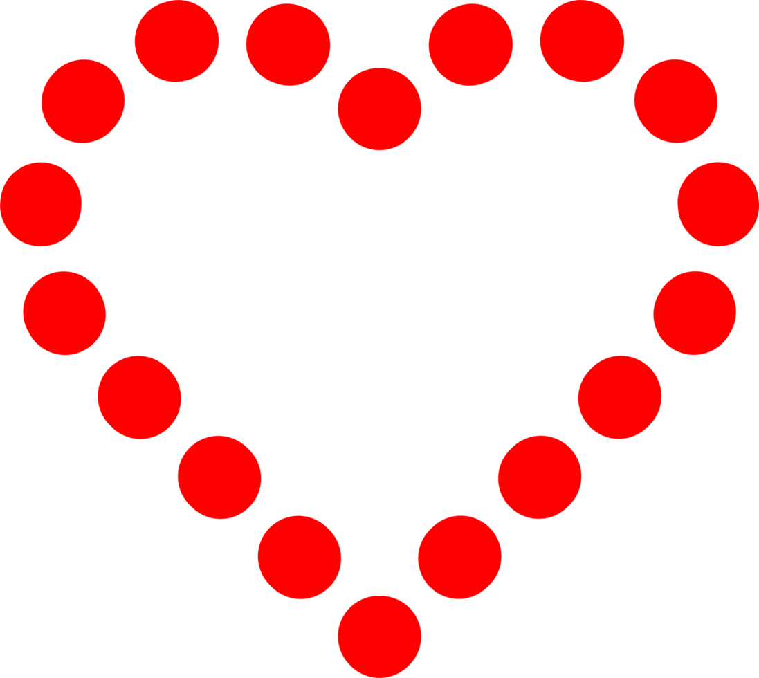 PNG heart icon, stylized illustration with transparent background