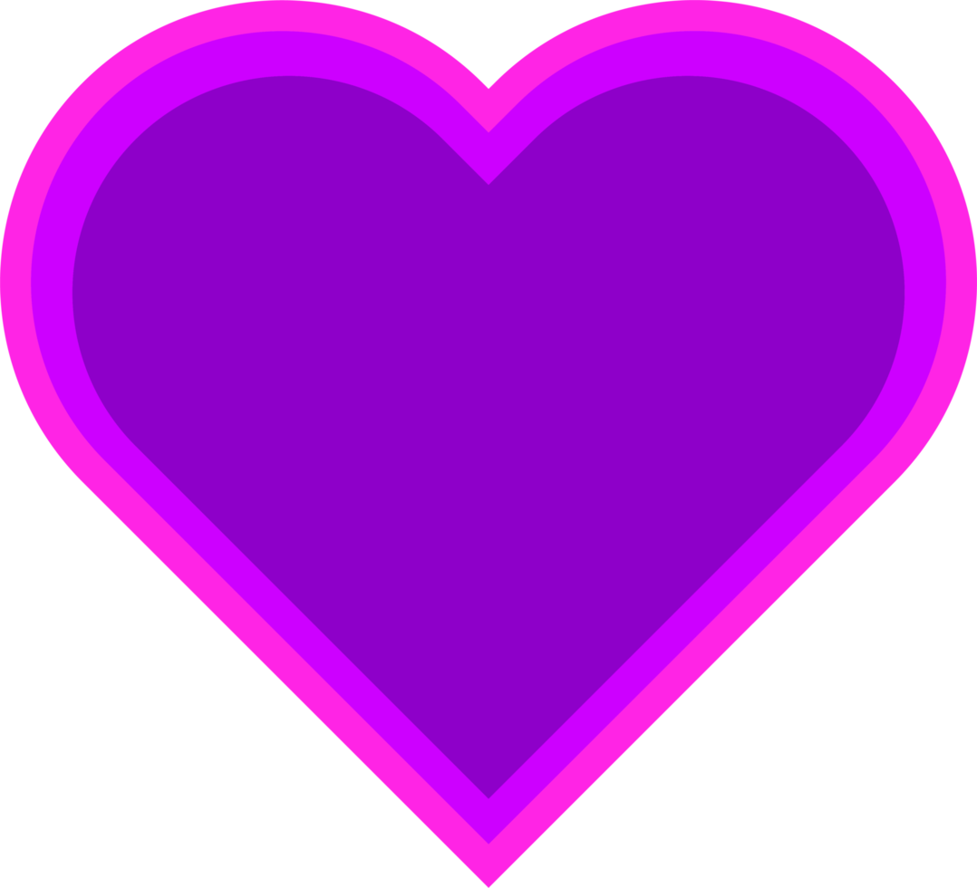 PNG heart icon, stylized illustration with transparent background