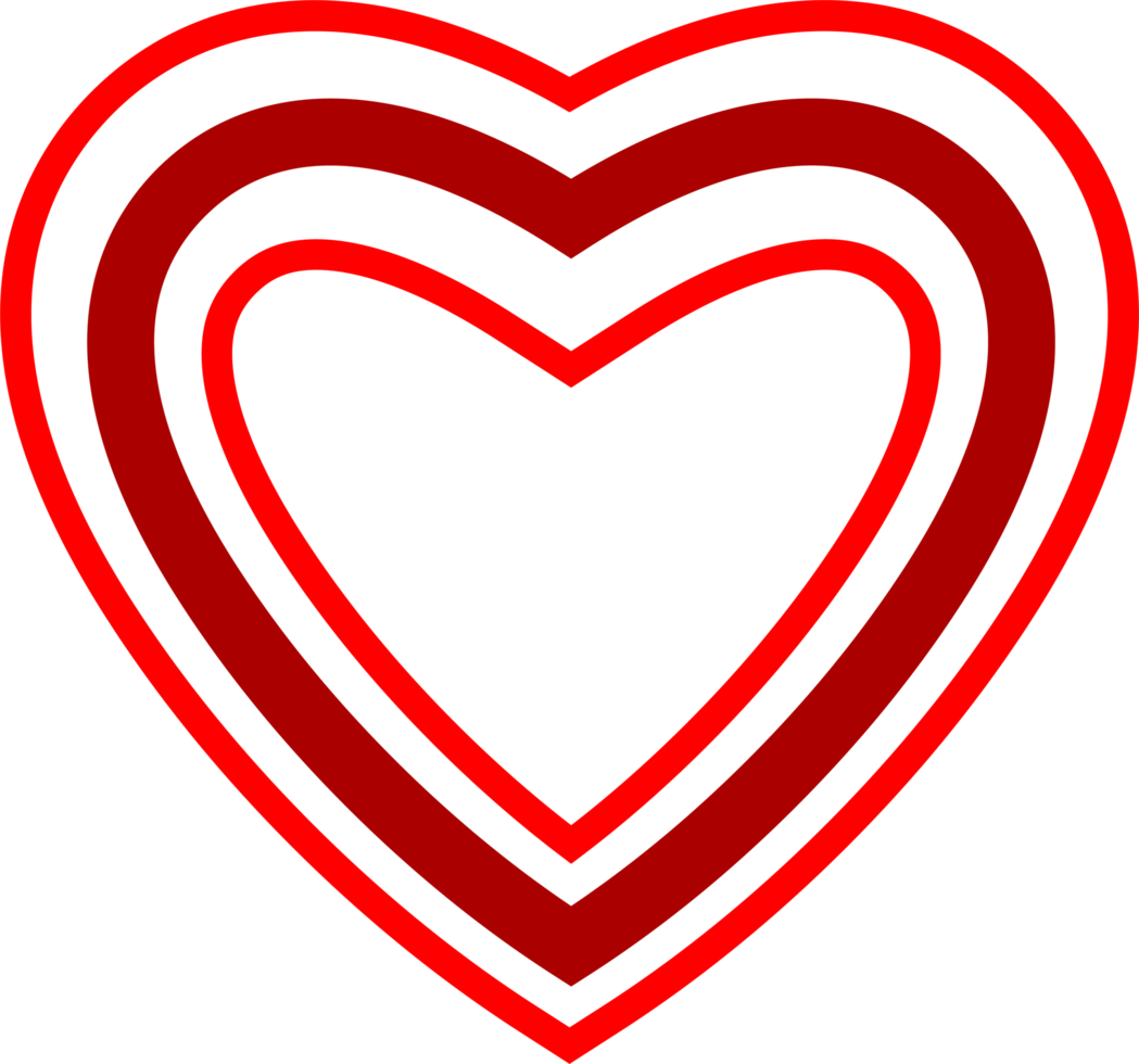 PNG heart icon, stylized illustration with transparent background