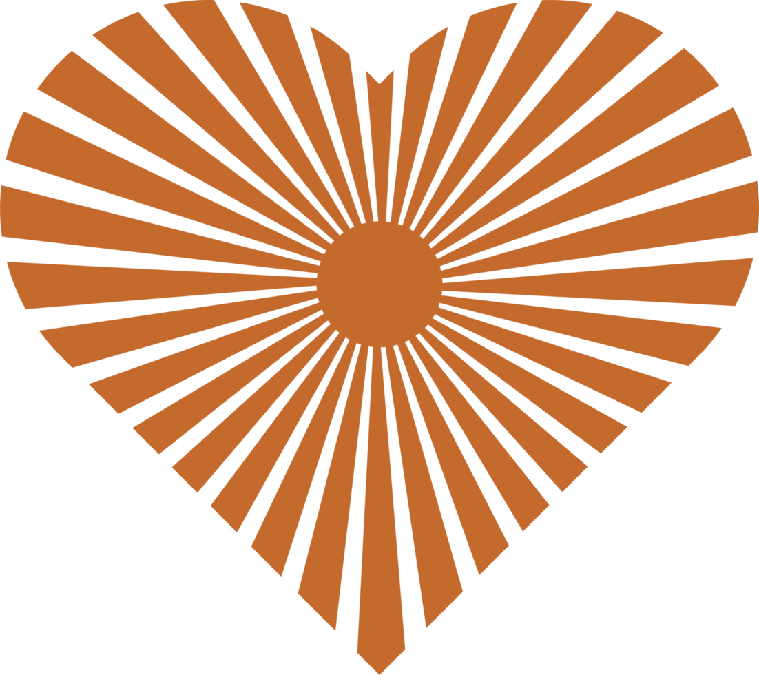 icono de corazón png, ilustración estilizada con fondo transparente png