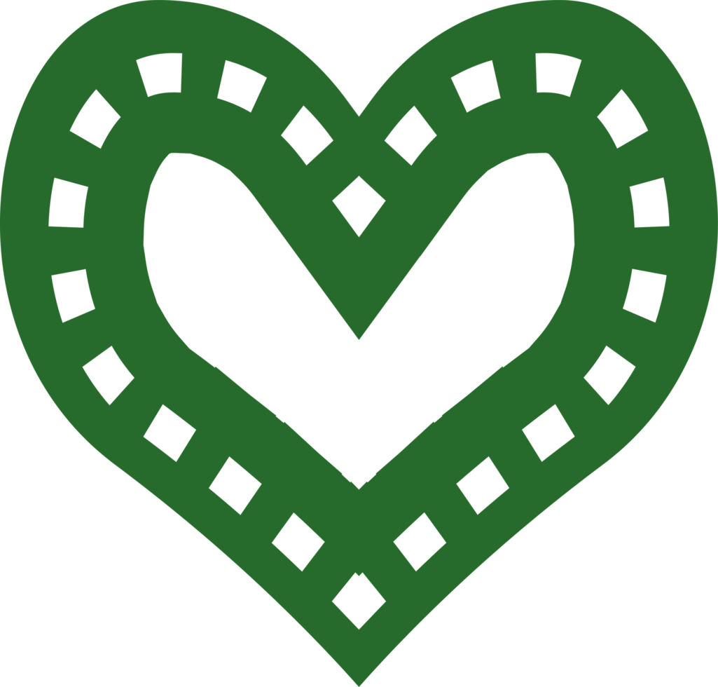 PNG heart icon, stylized illustration with transparent background