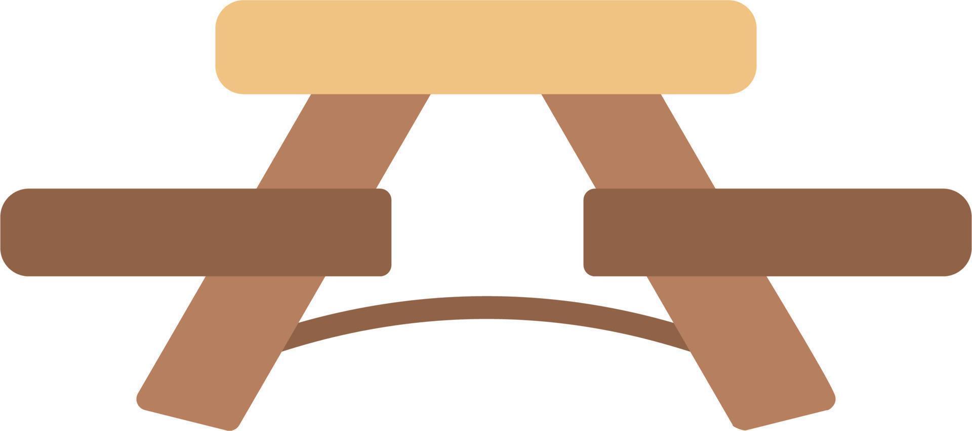 icono de vector de mesa de picnic