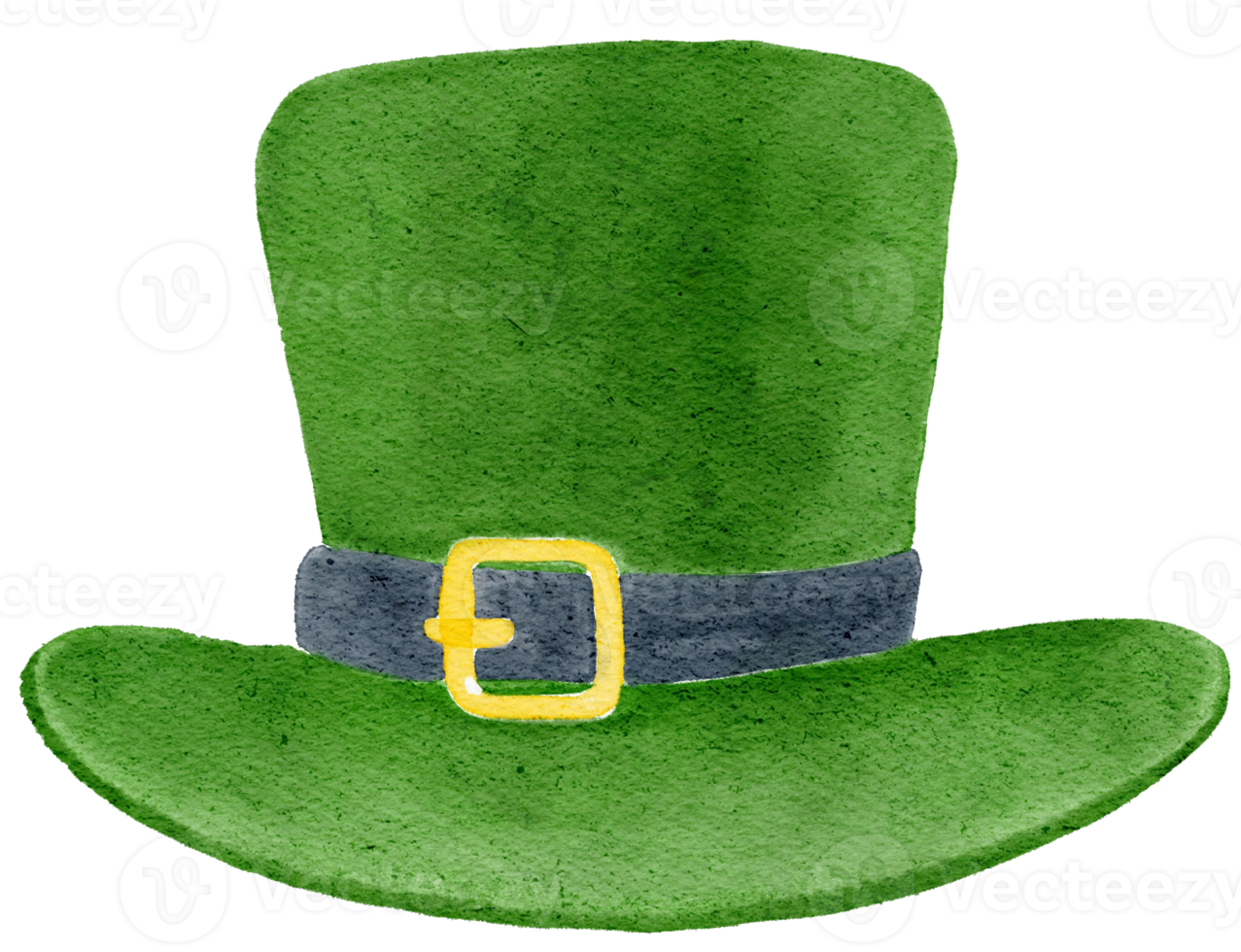 watercolour st Patrick leprechaun green hat cartoon hand painting png