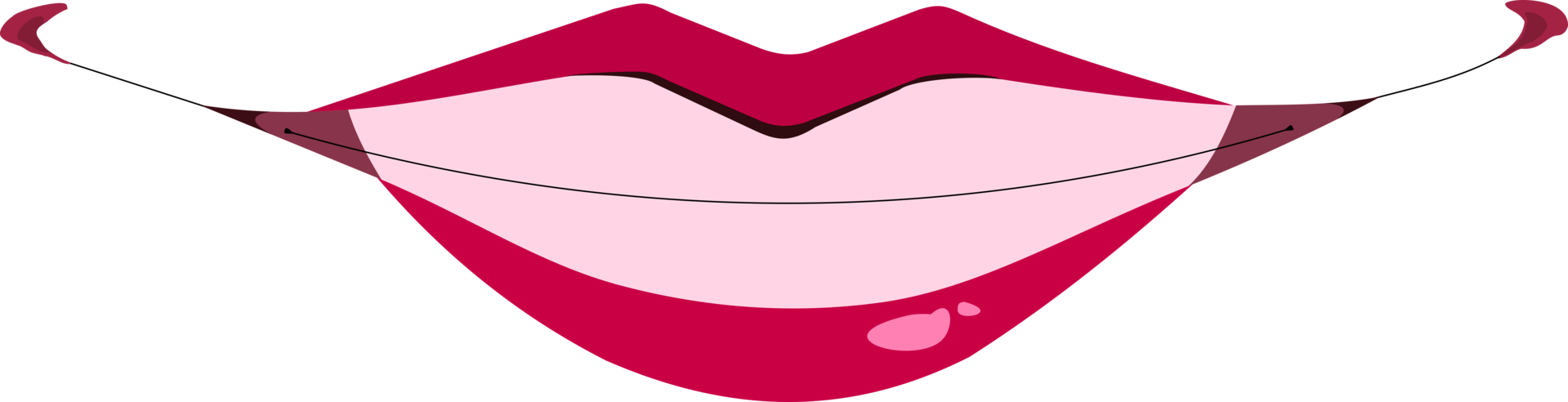 Cartoon Cute Smile. happy mouth png