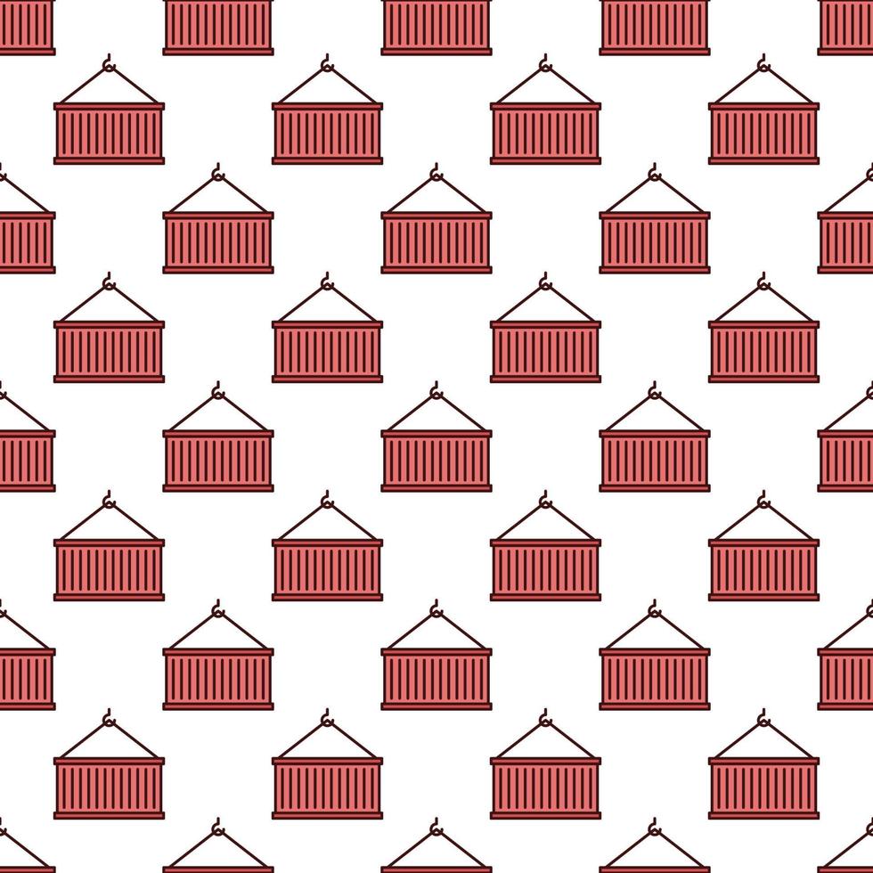 Red Containers vector Shipment concept seamless pattern