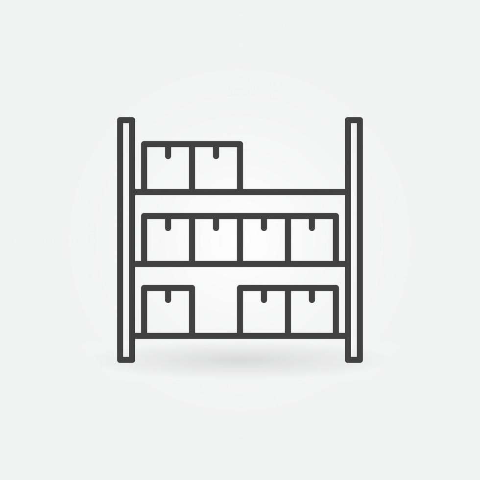 Inventory vector concept linear simple icon or sign