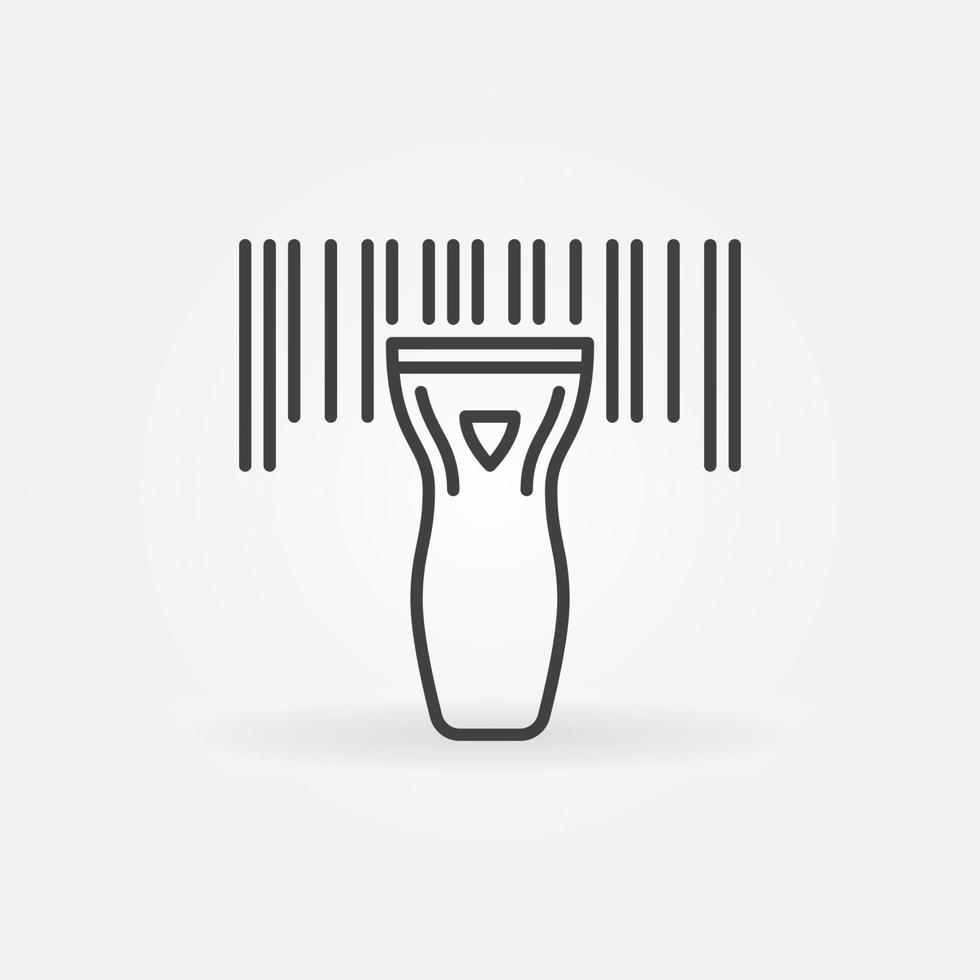 Barcode Scanner vector Bar Code Scanning concept line icon or symbol