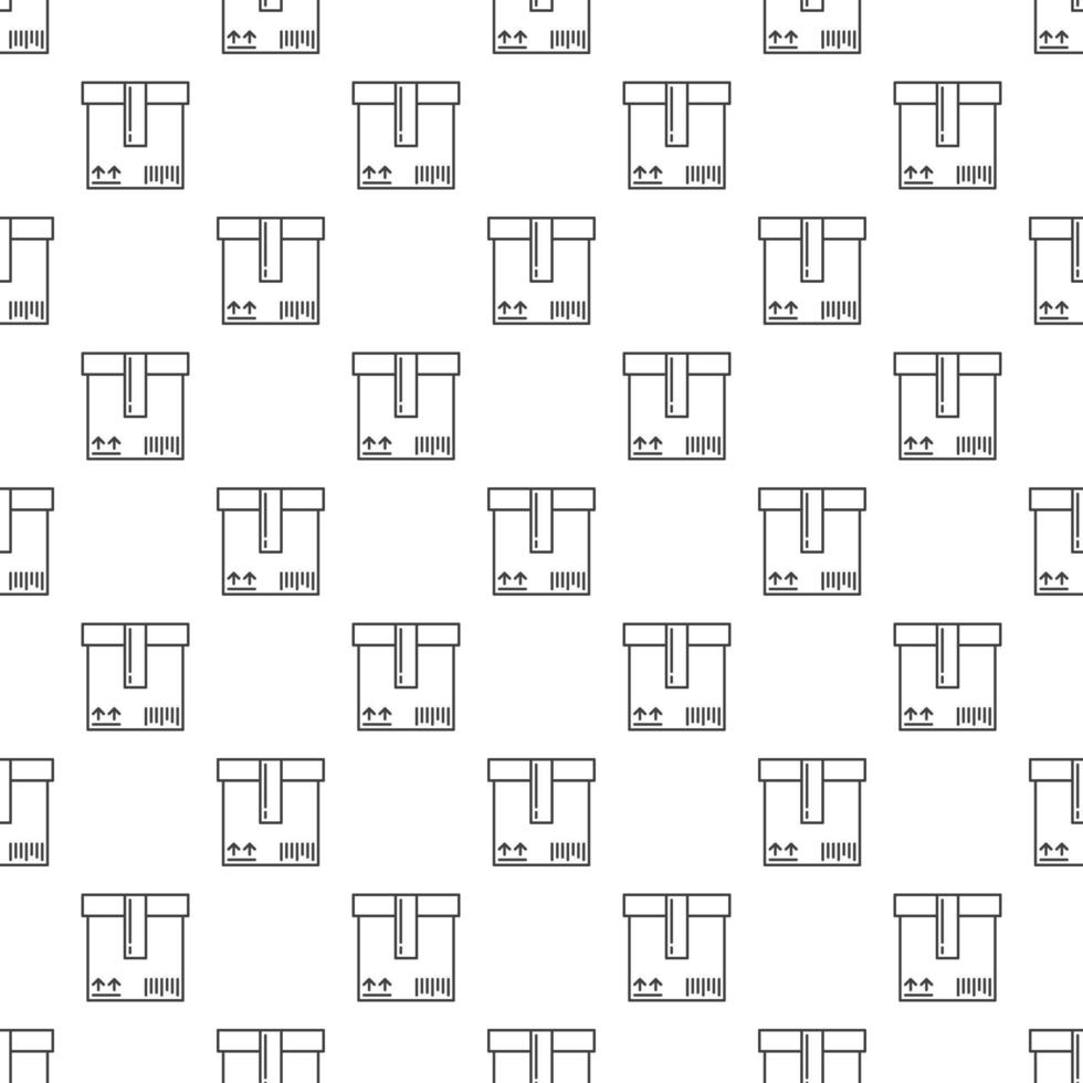 Box vector vector concept simple seamless pattern in line style
