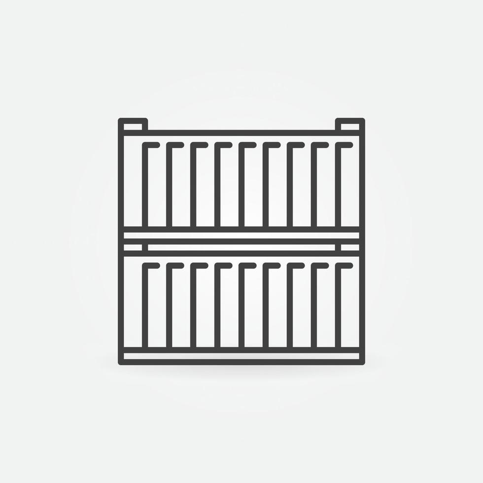 Pair of Shipping Containers vector Delivery concept thin line icon
