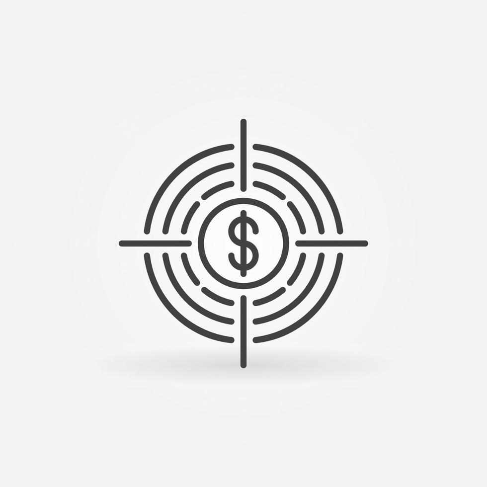 Dollar Business Target vector Sanctions concept outline icon