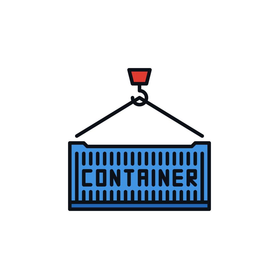 Container vector Intermodal Cargo concept modern icon or symbol