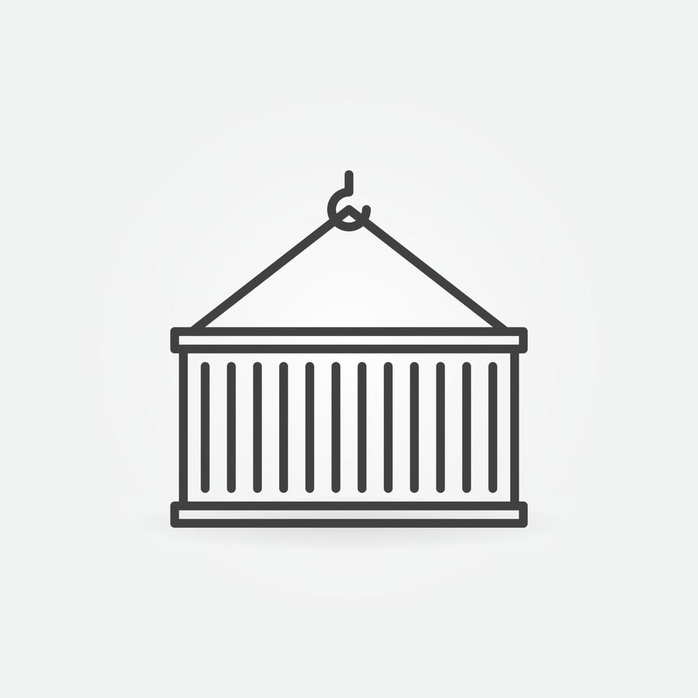 Container vector Shipment concept linear icon or sign