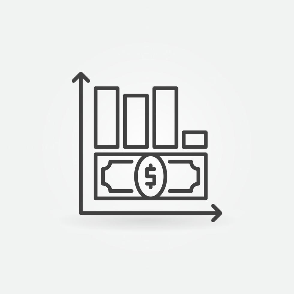 Money Devaluation Graph Vector Currency Value Lowering Line Icon money-devaluation-graph-vector-currency-value-lowering-line-icon