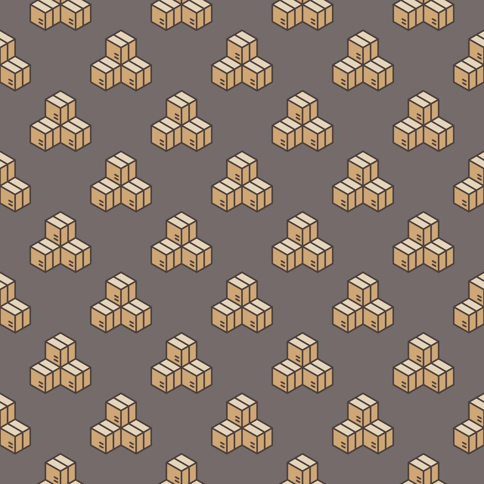 Three Boxes creative seamless pattern - vector Logistics concept background