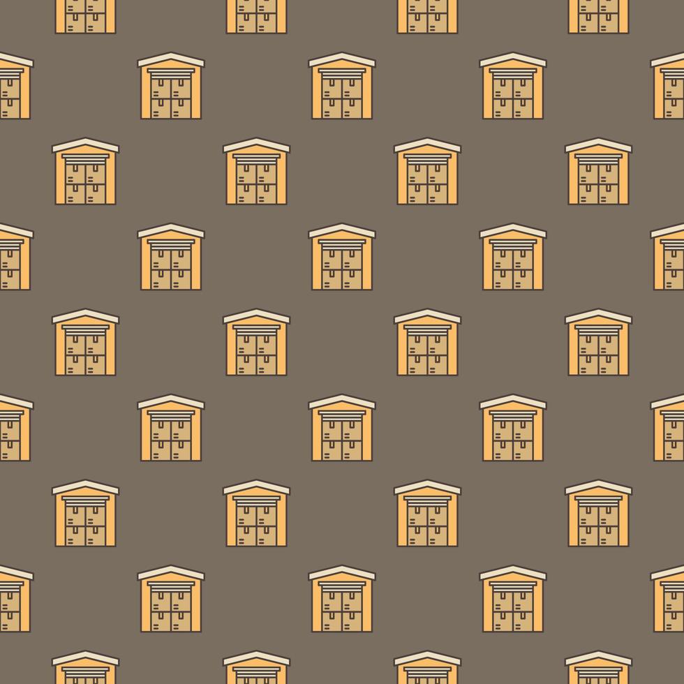Warehouse with Boxes vector concept seamless modern pattern