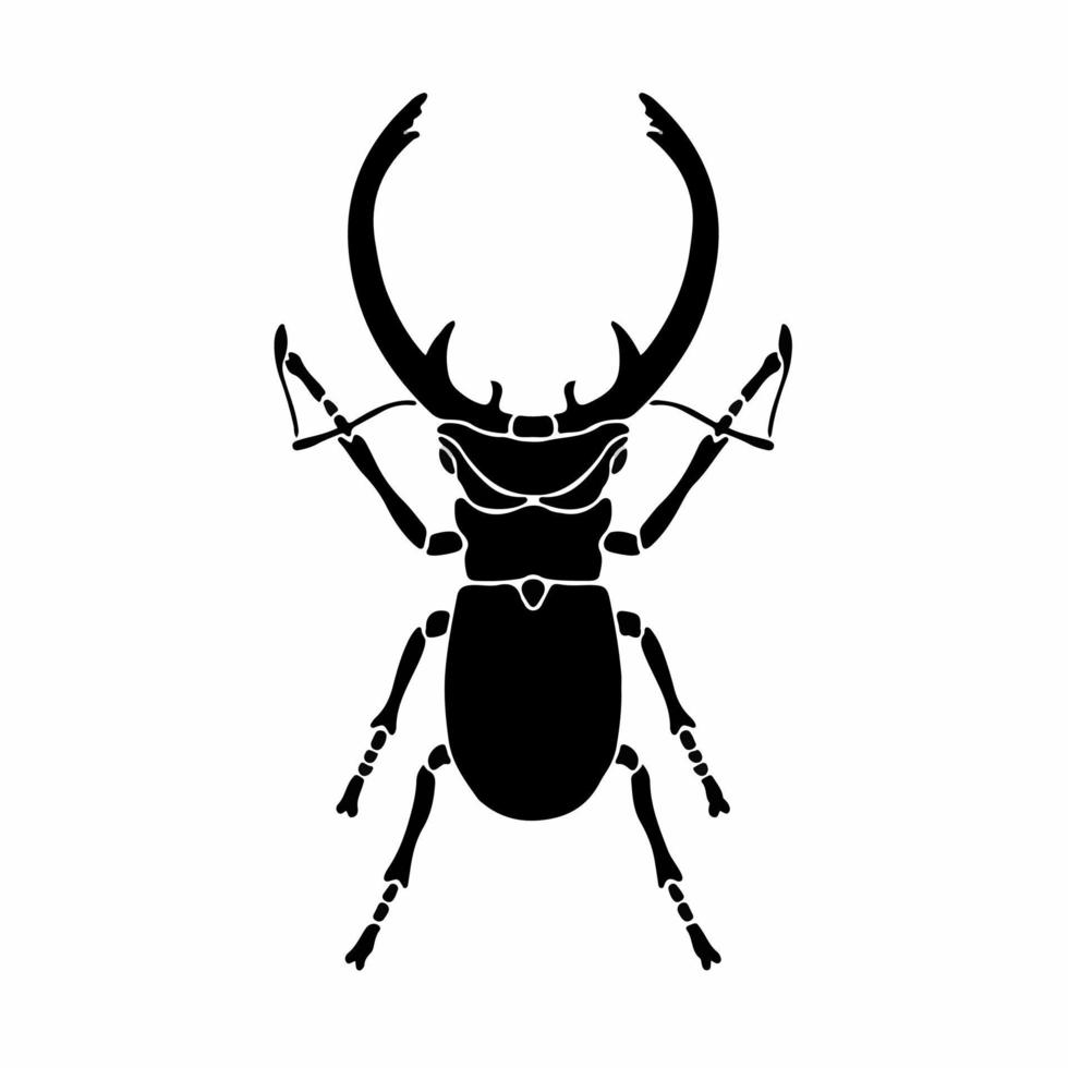 símbolo del logotipo del escarabajo. diseño de plantilla. ilustración de vector de tatuaje animal.