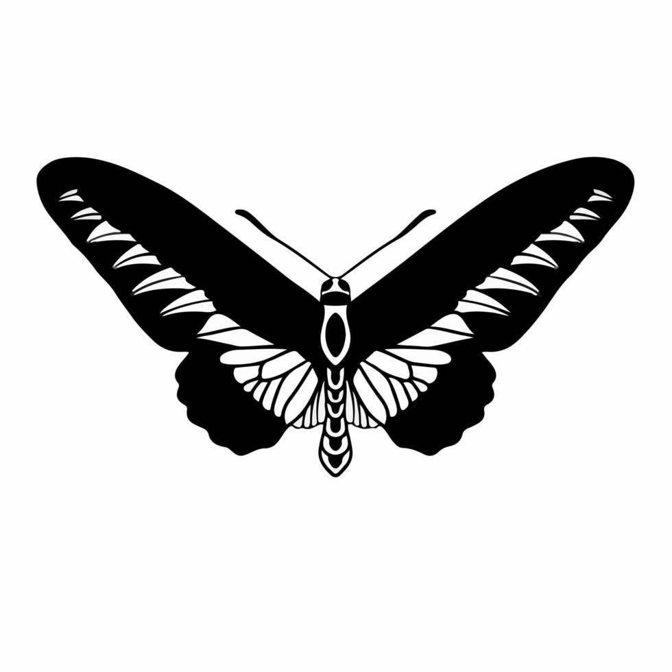 símbolo del logotipo de mariposa. diseño de plantilla. ilustración de vector de tatuaje animal.