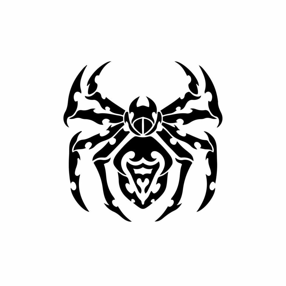 logotipo de araña tribal. diseño de tatuaje. Ilustración de vector de plantilla animal.