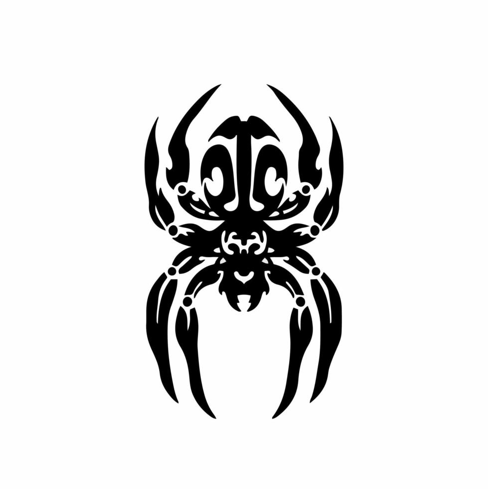 logotipo de araña tribal. diseño de tatuaje. Ilustración de vector de plantilla animal.