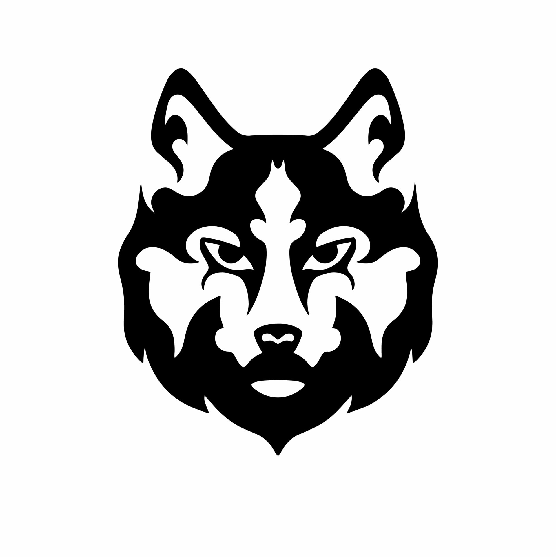 Tribal Wolf Head Logo. Tattoo Design. Animal Stencil Vector Illustration  19015689 Vector Art at Vecteezy