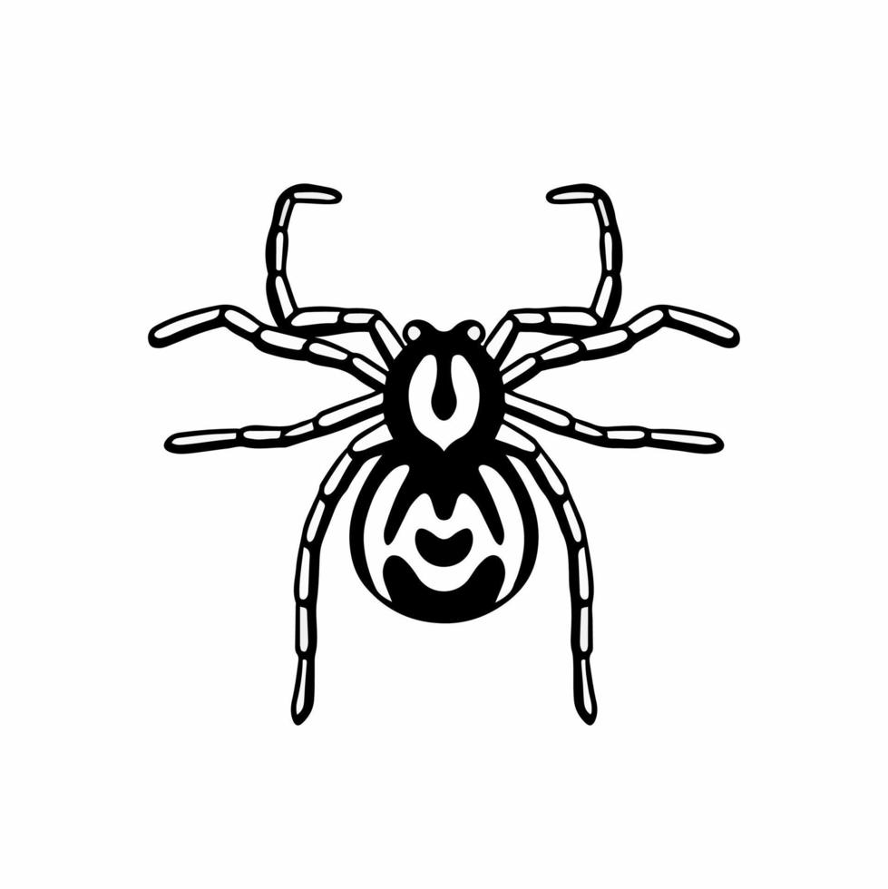 símbolo del logotipo de tarántula. diseño de plantilla. ilustración de vector de tatuaje animal.