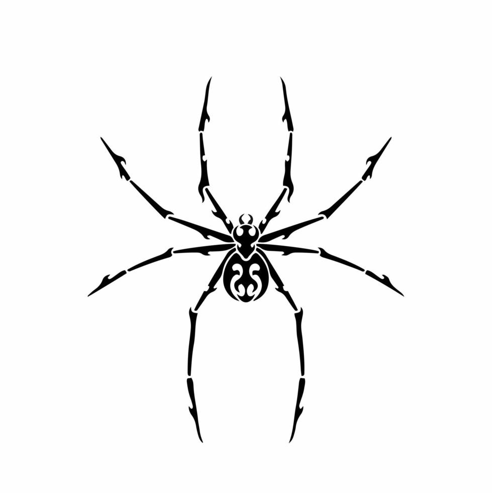 logotipo de araña tribal. diseño de tatuaje. Ilustración de vector de plantilla animal.