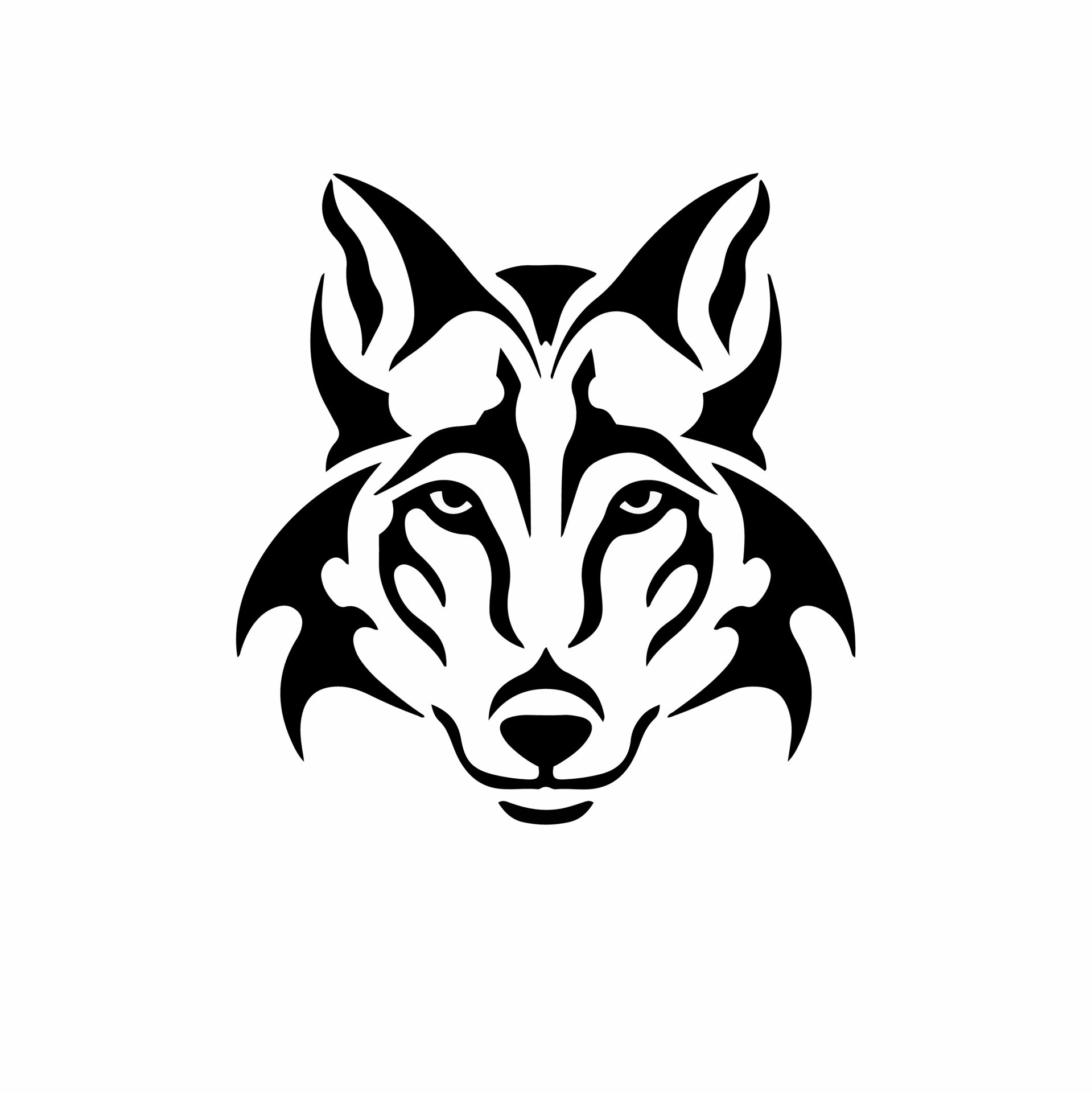Tribal Wolf Head Logo. Tattoo Design. Animal Stencil Vector Illustration 19015760 Vector Art at Vecteezy