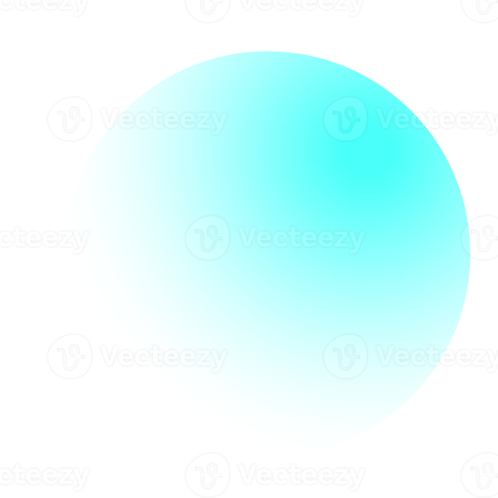 gradiente de luz azul redondo png