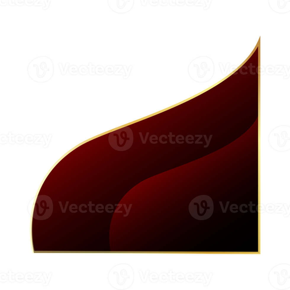 rood vloeistof hoek voor kader ornament png