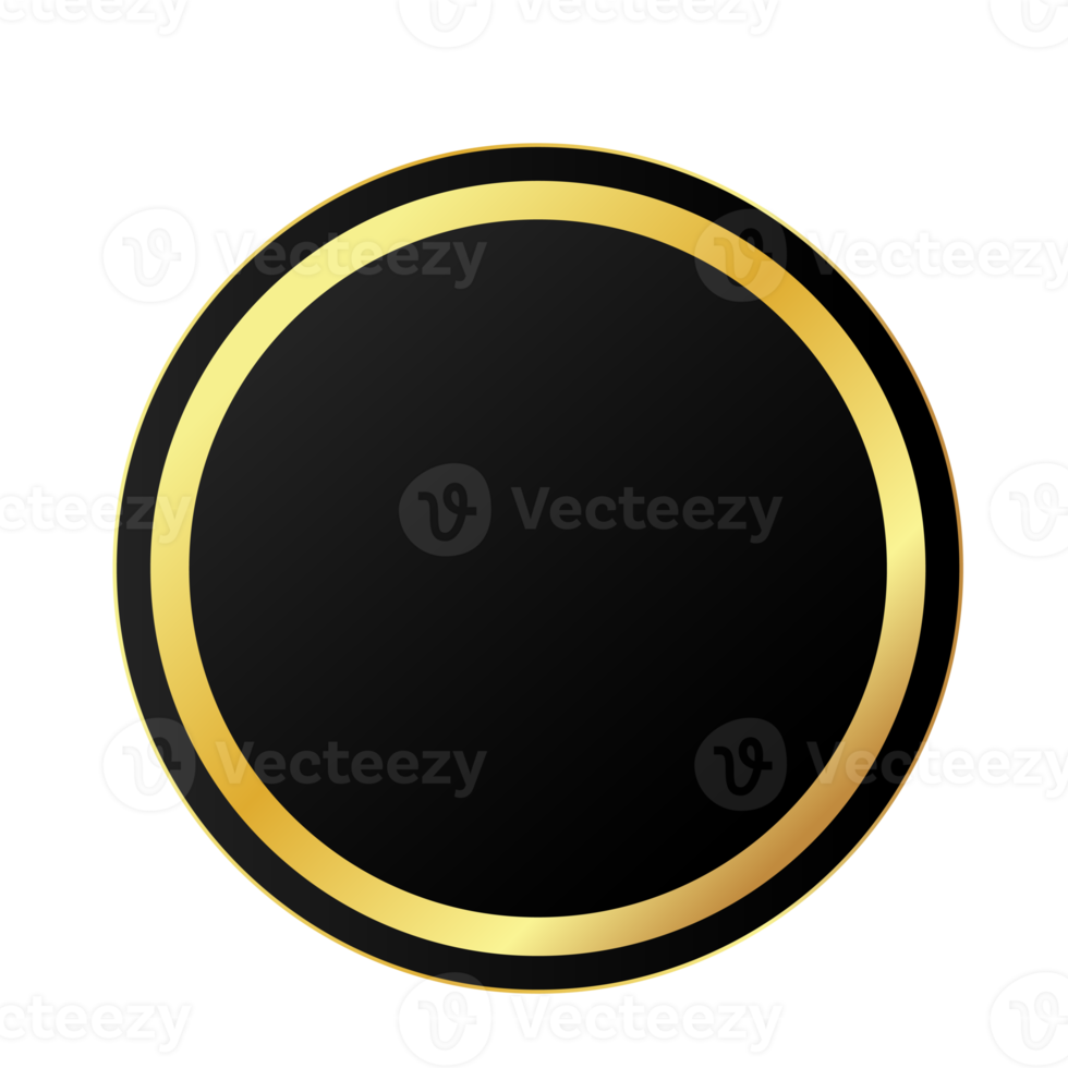 golden round button png