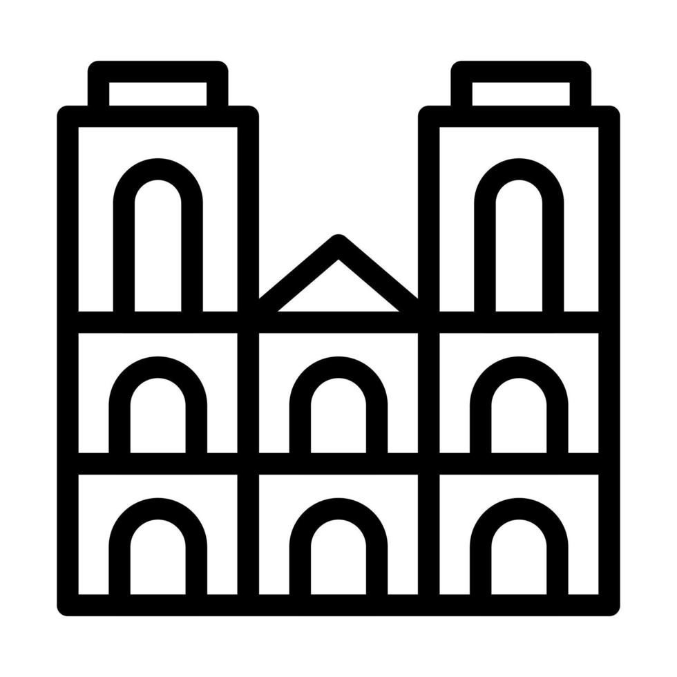 Notre Dame Icon Design vector