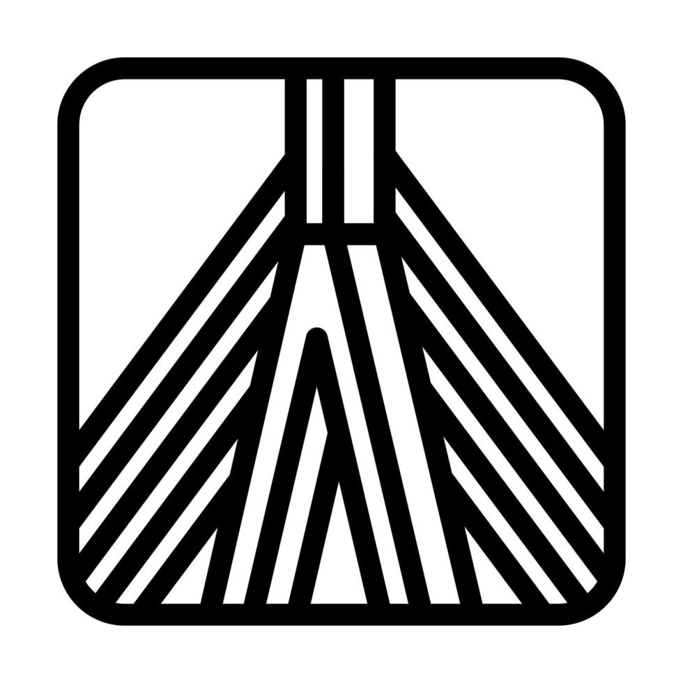 diseño de icono de puente zakim vector